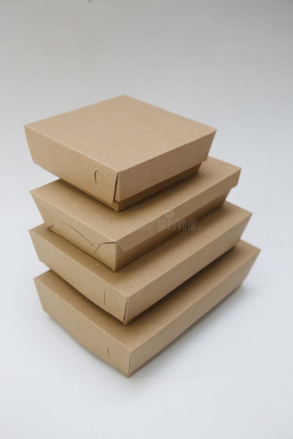 Food Boxes of Various Sizes from Cardboard Stock Photo Image of sizes