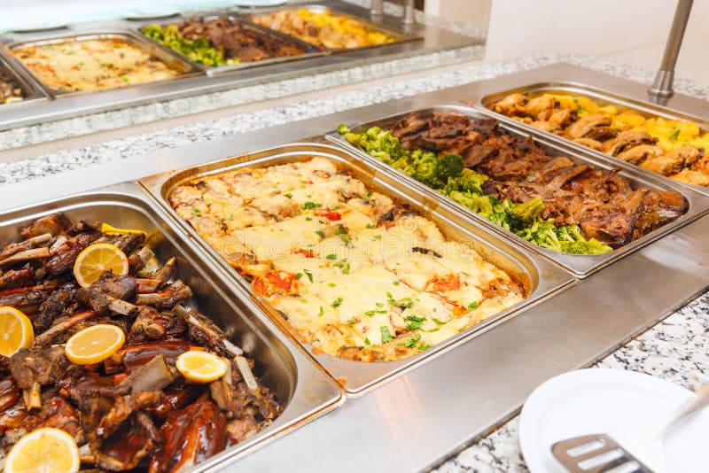 Food Buffet Self Service Lunch or Dinner Stock Image Image of