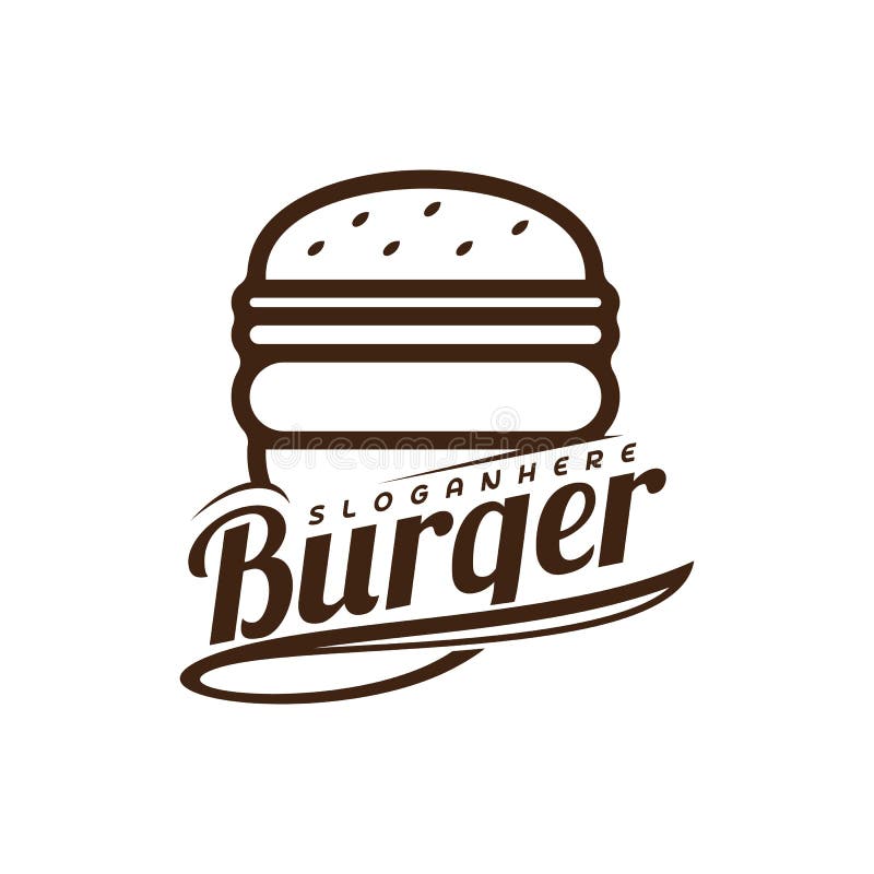 burger line art logo template illustration vector icon download. Vector  vintage burger drawing 26773317 Vector Art at Vecteezy