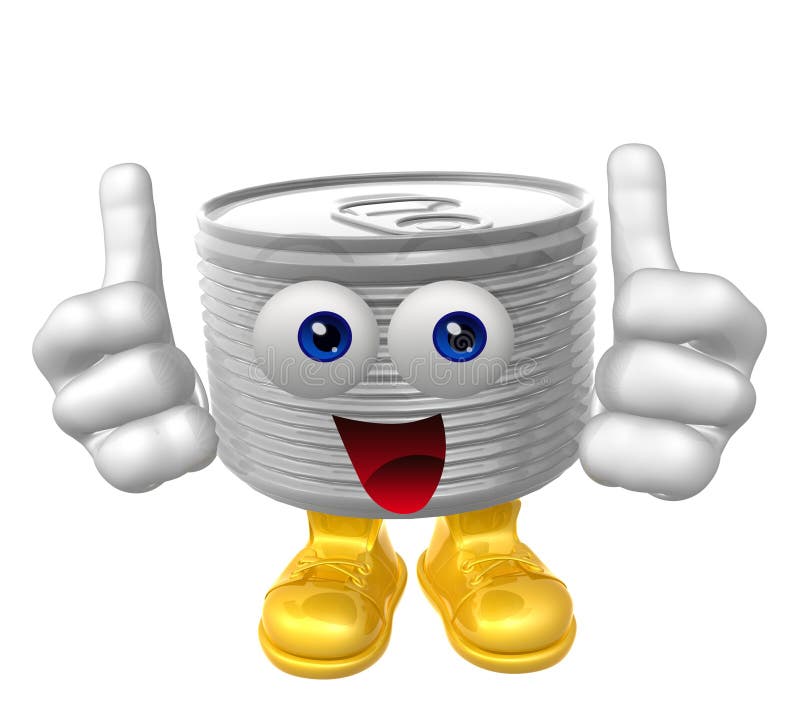 Food can mascot royalty free illustration