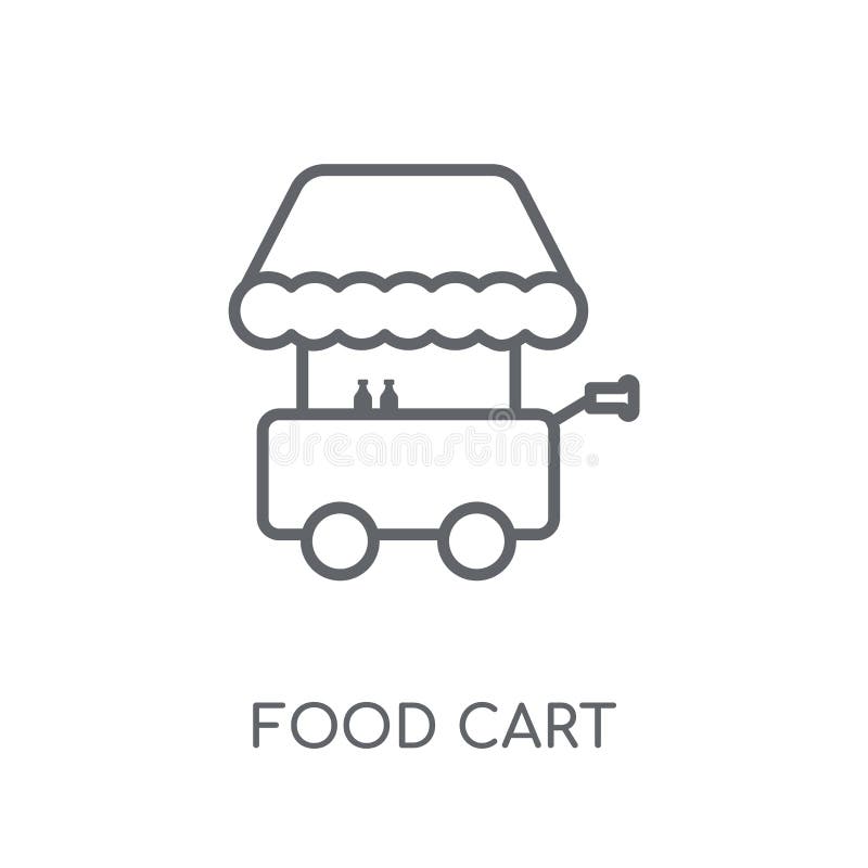 Food cart linear icon. Modern outline Food cart logo concept on white background from Circus collection. Suitable for use on web apps, mobile apps and print media