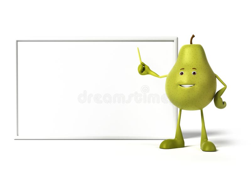 Download Food character - pear stock illustration. Illustration of board - 25524089