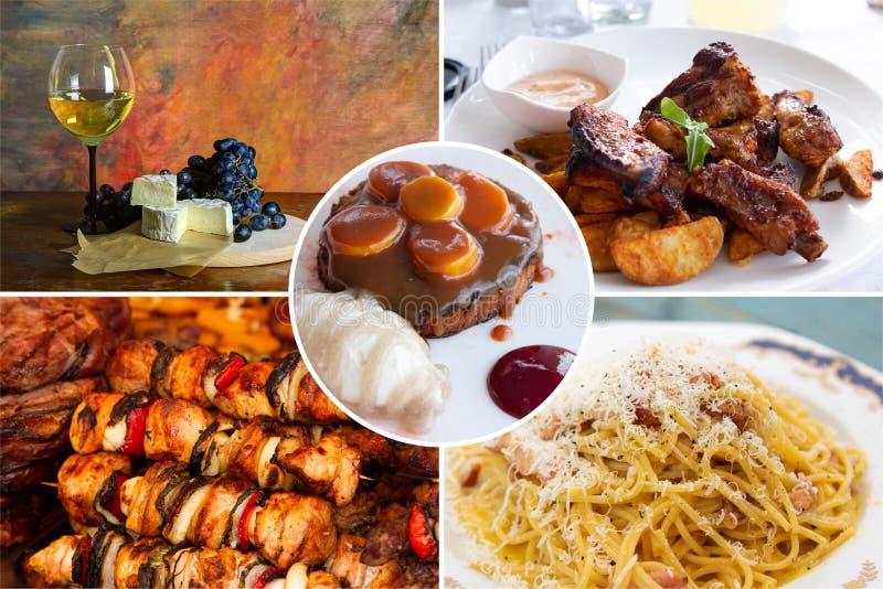 Food collage stock photo. Image of cooked, eatable, chow - 157187352