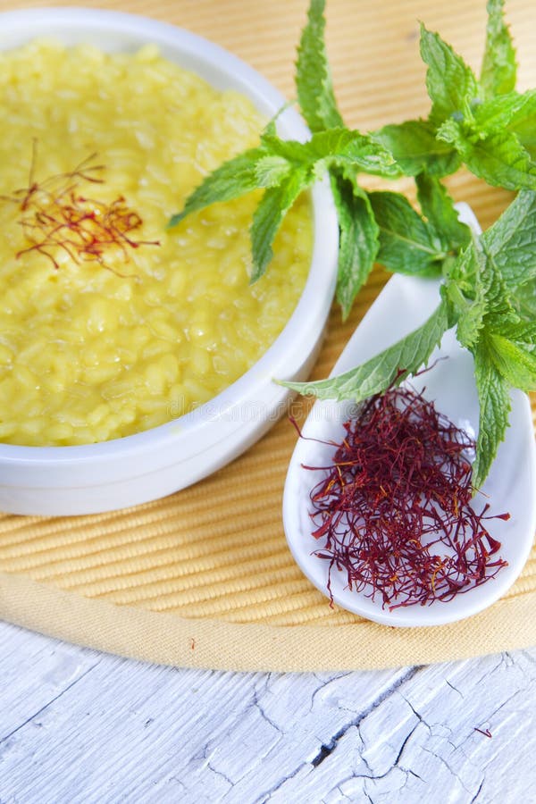 Food Combinations, Saffron Rice. Stock Photo Image of milan, italy