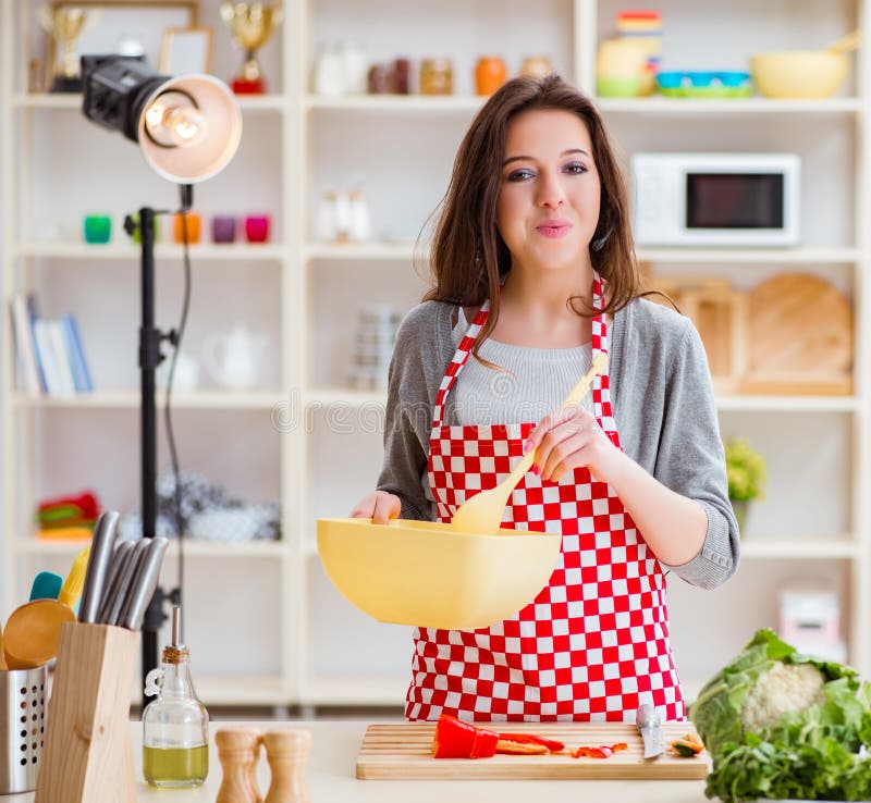 Food Cooking Tv Show in the Studio Stock Photo Image of eating