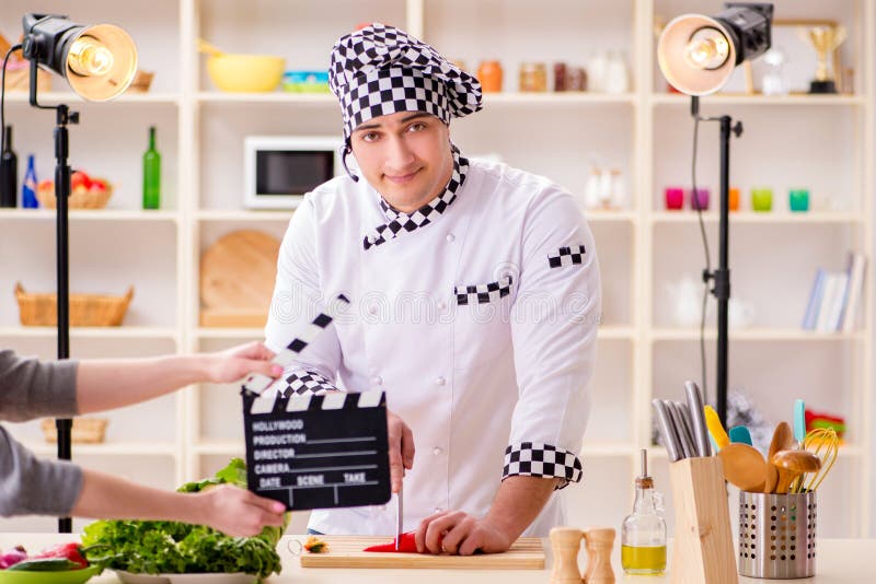 The food cooking tv show in the studio