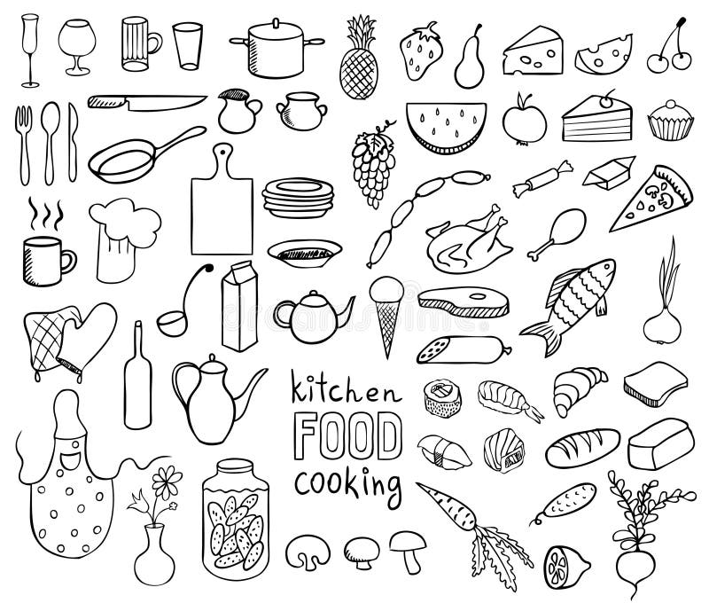 Food and cooking vector collection