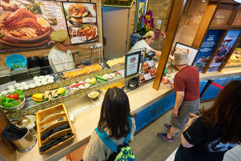A Food Court in the Shoppes at Marina Bay Sands Editorial Stock Image