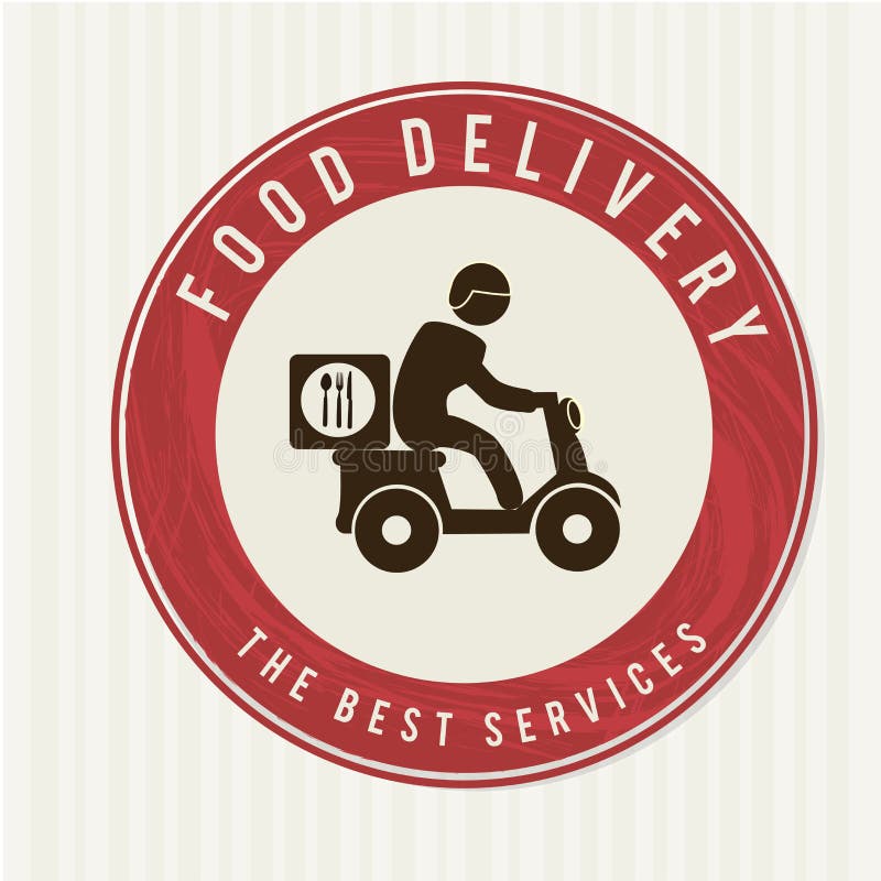 Bike food delivery vector stock vector. Illustration of shipping - 70695386