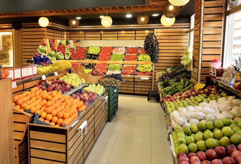 Food Department In Supermarket Stock Photo Image of indoors, fruit