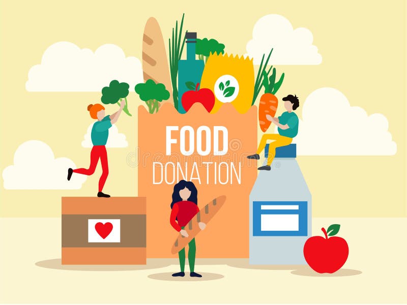 Food Donation Design Vector Illustration Stock Vector - Illustration of activist, bread: 155718780 Food Donation Design Vector Illustration Stock Vector - Illustration of activist, bread: 155718780