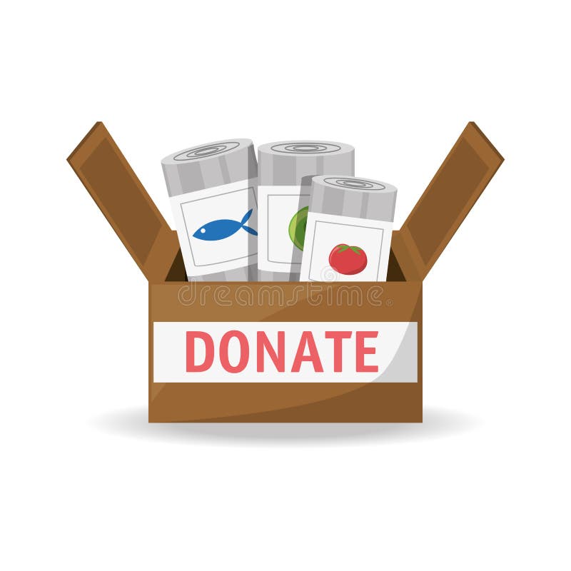 Food donation stock illustration. Illustration of brown