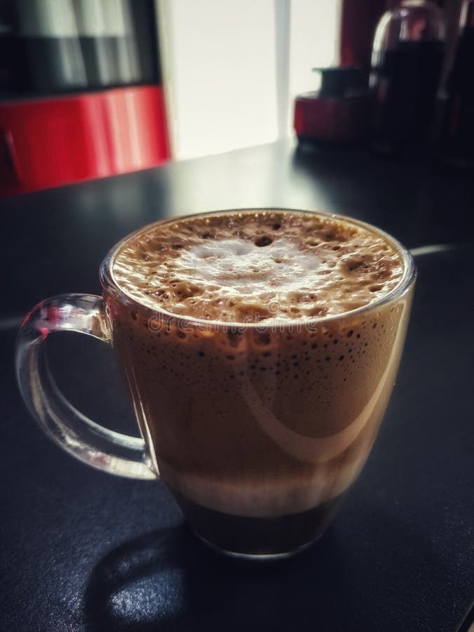 Coffee Time. Hot Instant Coffee Served. Food and Drinks Concept. Stock