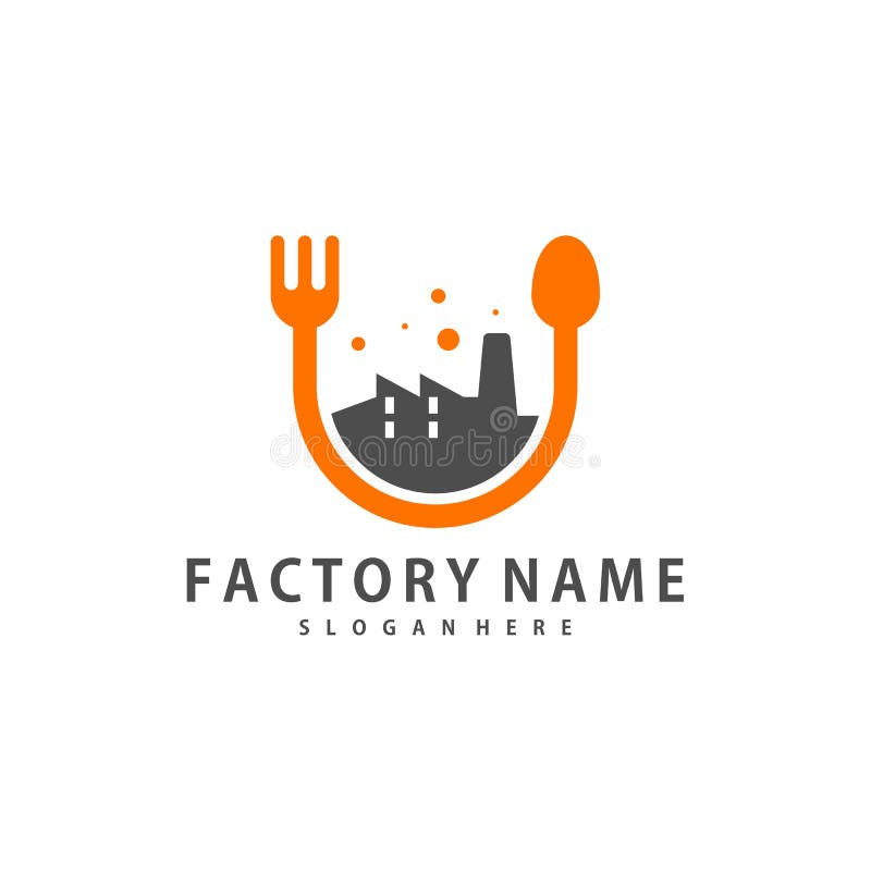 Food Factory Logo Design Vector, Creative Factory Logo Design Template