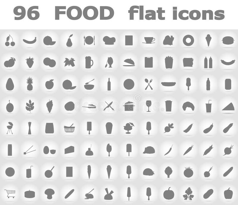 Food flat icons vector illustration stock illustration Food flat icons vector illustration stock illustration
