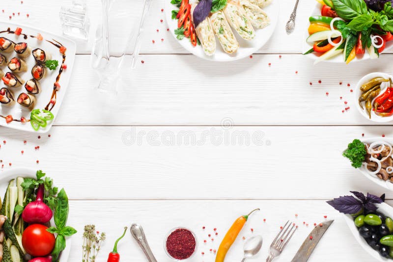 https://thumbs.dreamstime.com/b/food-frame-white-wooden-table-free-space-top-view-different-snacks-copy-text-menu-77932626.jpg