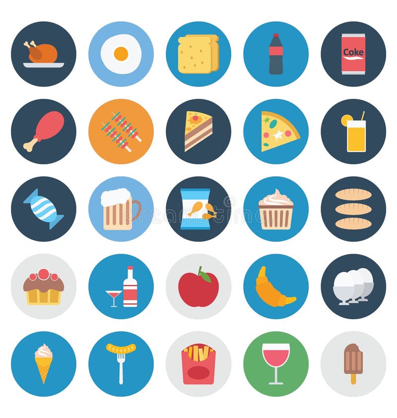 Icons Set that can easily modified or edit. Appetizer, potato.