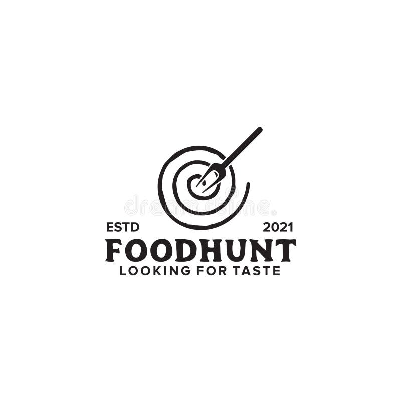 Food Hunter Logo Design Template Stock Vector Illustration of archery
