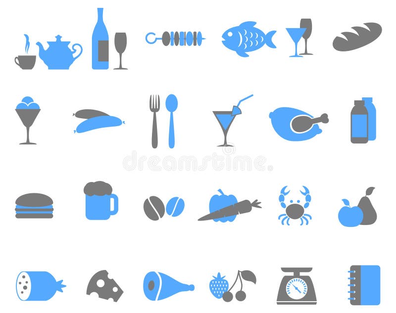 Food icon set.