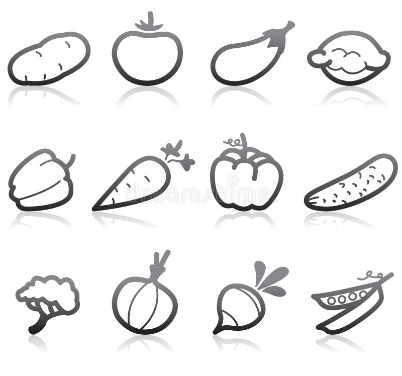 Food Icons stock illustration