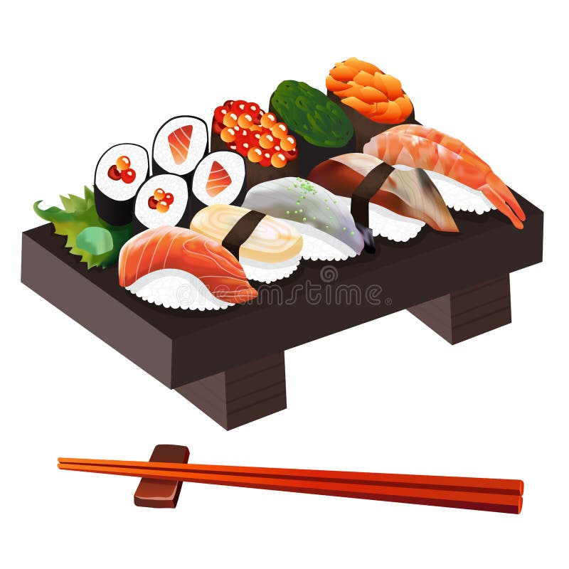 Food Illustration : Japanese Food Illustration Stock Illustration ...