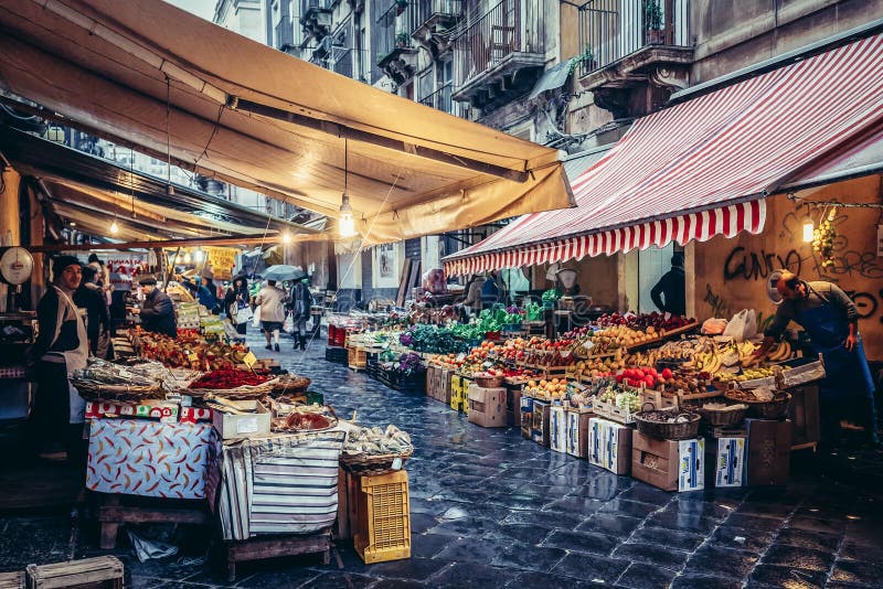 Food market in Catania