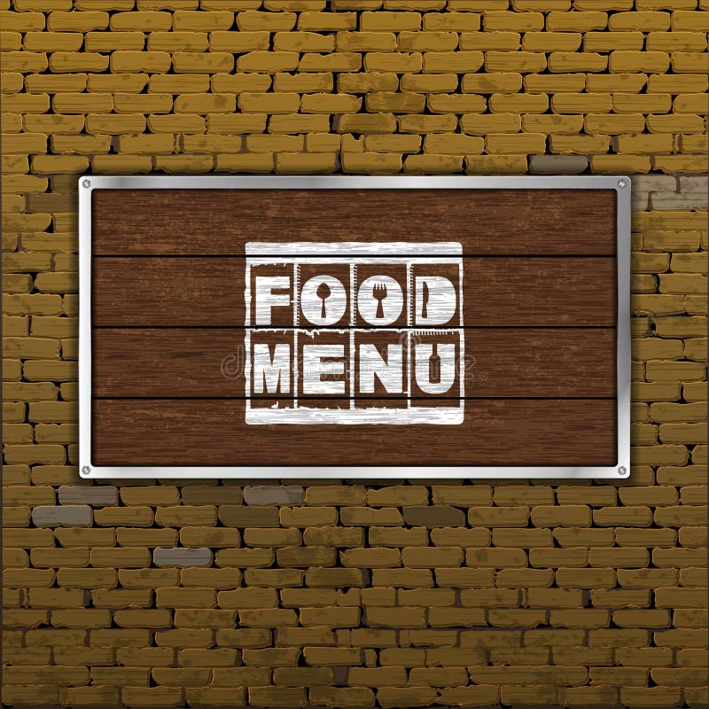 Restaurant Menu Brick Wall White Stock Illustrations 267 Restaurant