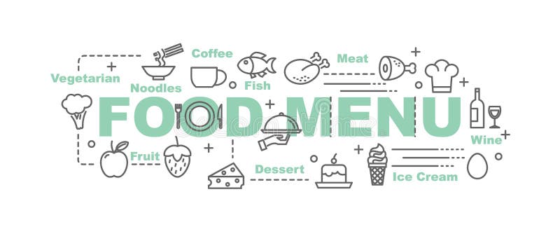 Food menu vector banner