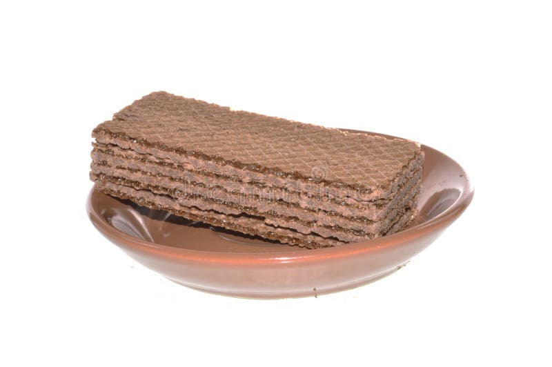 Food on a plate isolated on white background stock photo