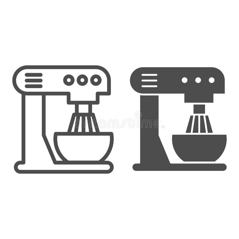 Food processor, mixer, blender icon, outline style Stock Vector Image & Art  - Alamy