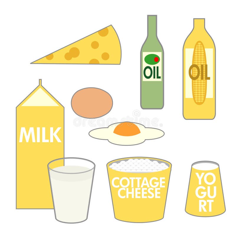 Food Pyramid Dairy Oil Foods Stock Vector Illustration Of Hard