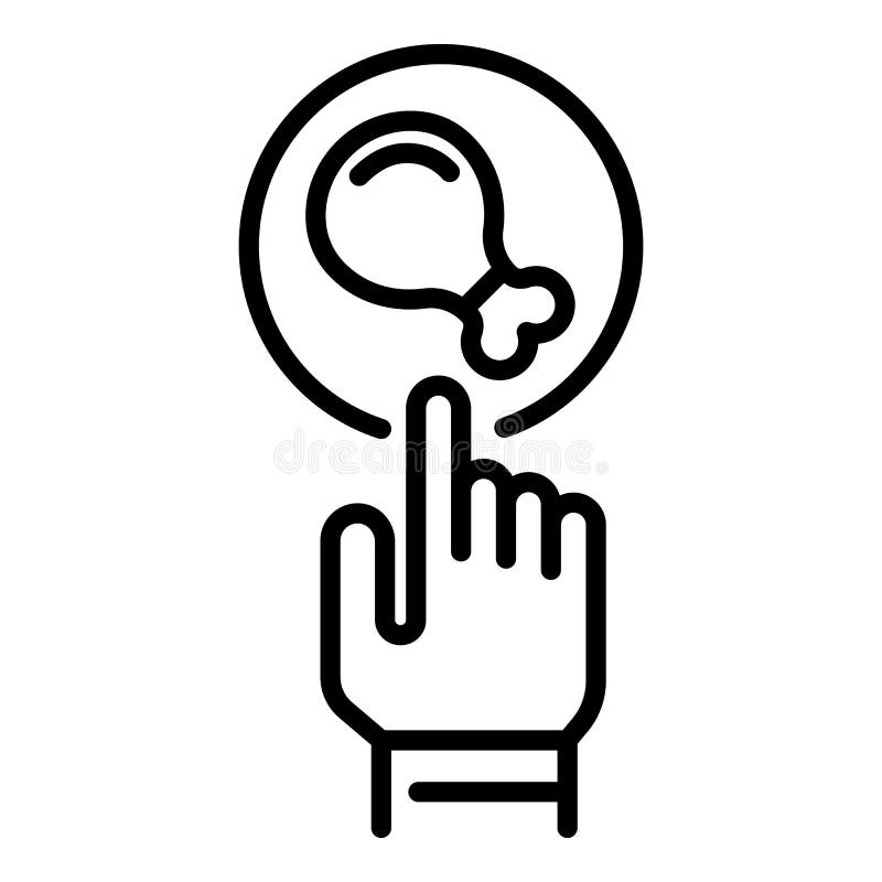 Food selection icon, outline style royalty free illustration
