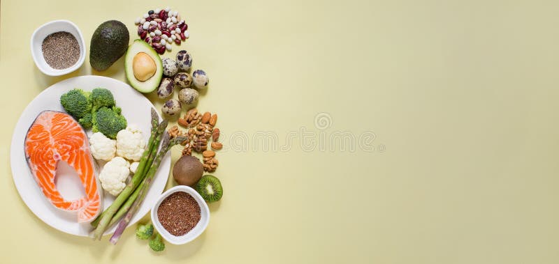 Food sources of omega 3 stock photo. Image of background - 208013896