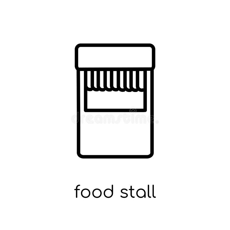 food stall icon. Trendy modern flat linear vector food stall icon on white background from thin line Australia collection, outline vector illustration. food stall icon. Trendy modern flat linear vector food stall icon on white background from thin line Australia collection, outline vector illustration