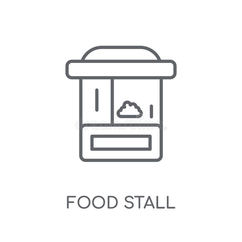 Food stall linear icon. Modern outline Food stall logo concept on white background from Culture collection. Suitable for use on web apps, mobile apps and print media
