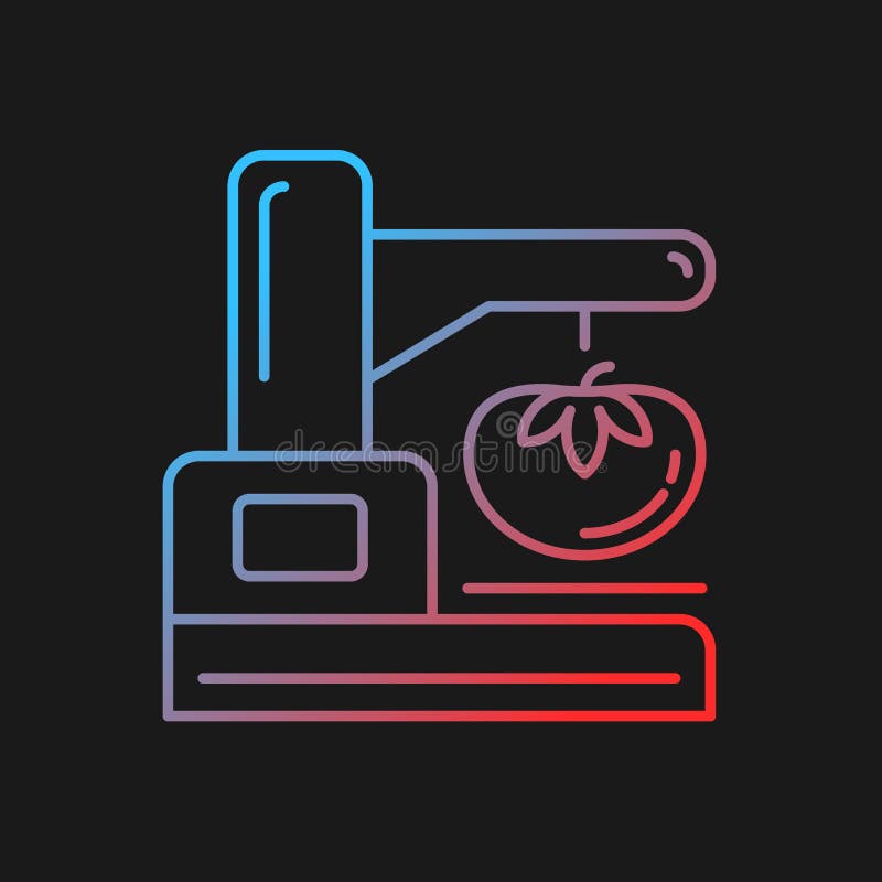 Food texture analyzer gradient vector icon for dark theme vector illustration