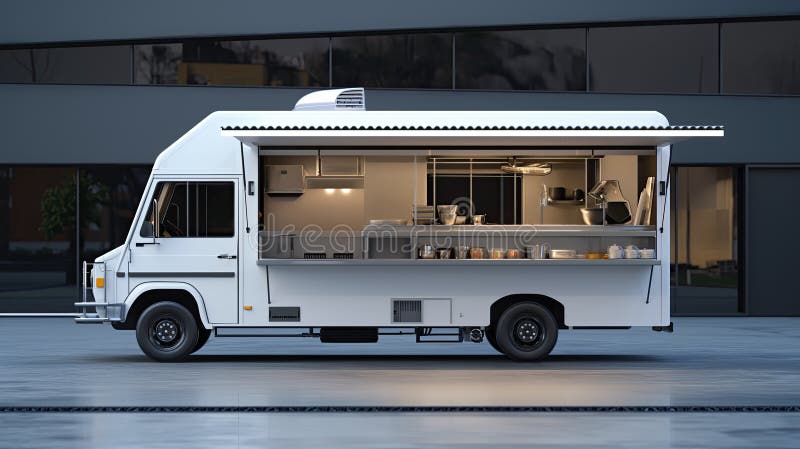 Food truck on the street stock photo. Image of urban - 304051316