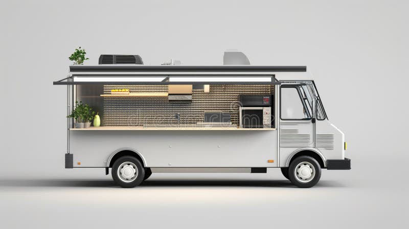 Food truck on the street stock photo. Image of transportation - 304052730