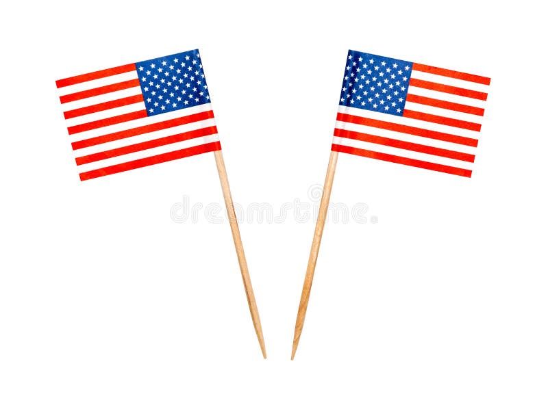 Food USA flag toothpicks stock photo