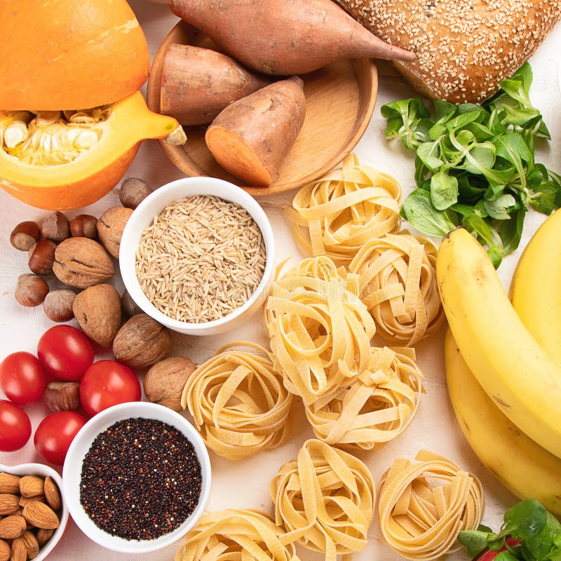 Foods High In Carbohydrates Stock Image Image Of Healthy Assortment foods-high-in-carbohydrates-stock-image-image-of-healthy-assortment