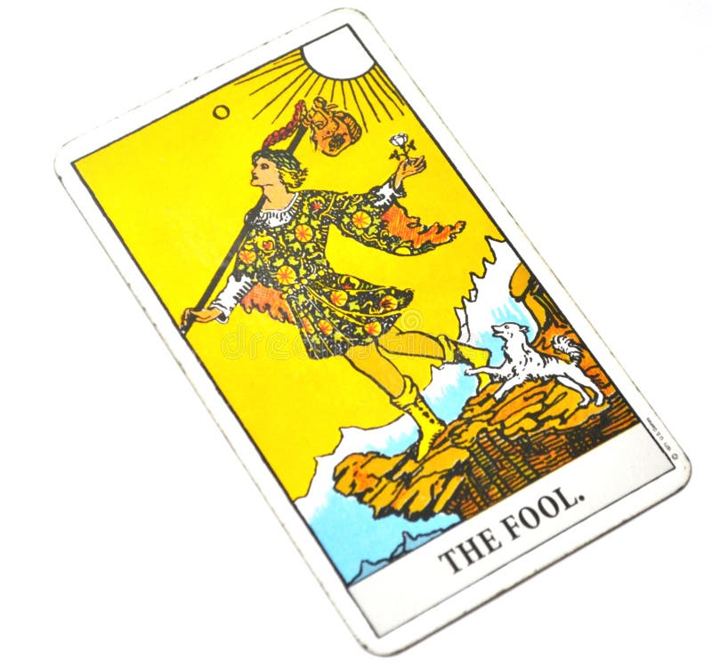 The Fool Tarot Card White Background