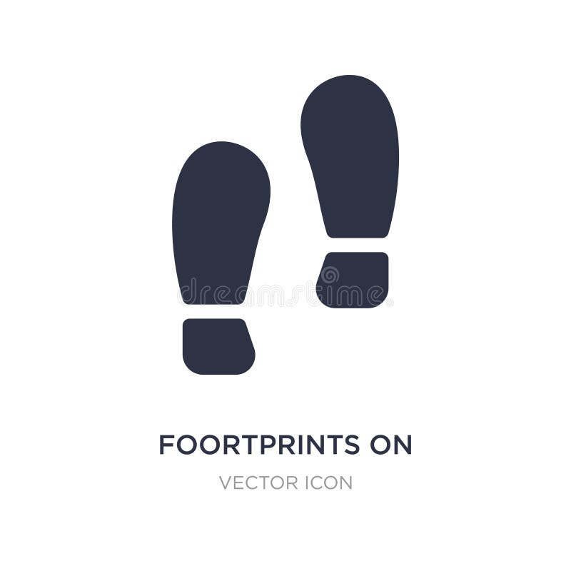 foortprints on the moon icon on white background. Simple element illustration from Astronomy concept vector illustration foortprints on the moon icon on white background. Simple element illustration from Astronomy concept vector illustration