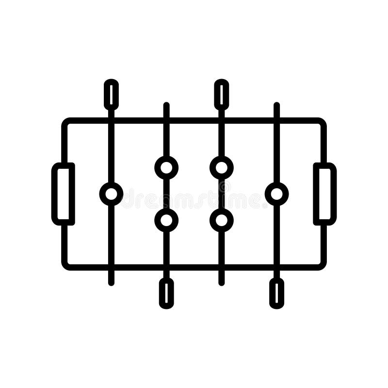 Foosball Icon, Vector Illustration Stock Vector Illustration of field