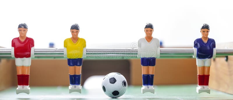 Foosball tabellfotboll fotbollsspelaresportteame royaltyfria bilder Foosball tabellfotboll fotbollsspelaresportteame royaltyfria bilder