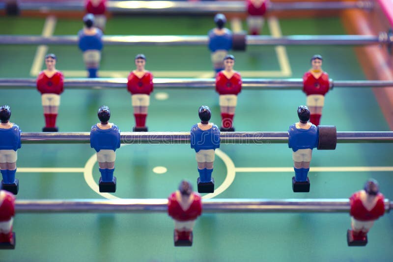 Foosball table closeup stock image. Image of competition 92287971