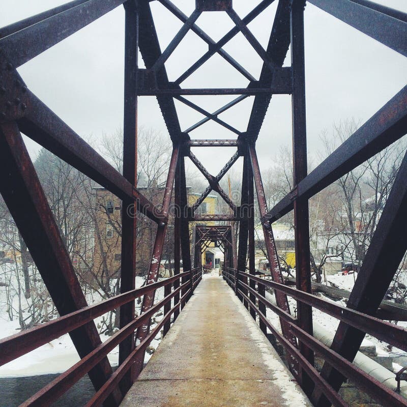 Foot Path With Bridge stock image. Image of transition 99977427