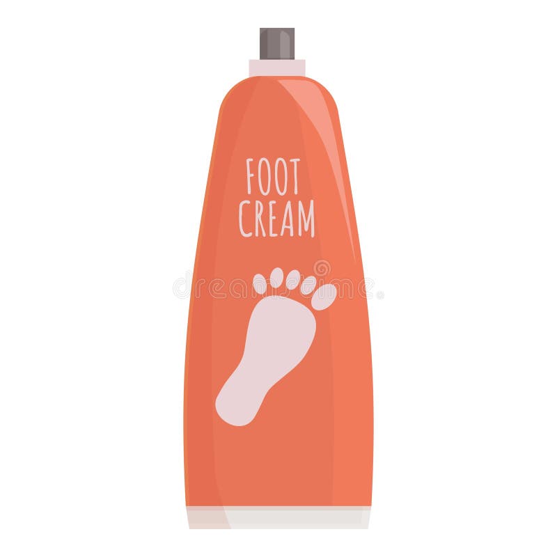 Foot Cream Tube Standing on White Background Stock Vector