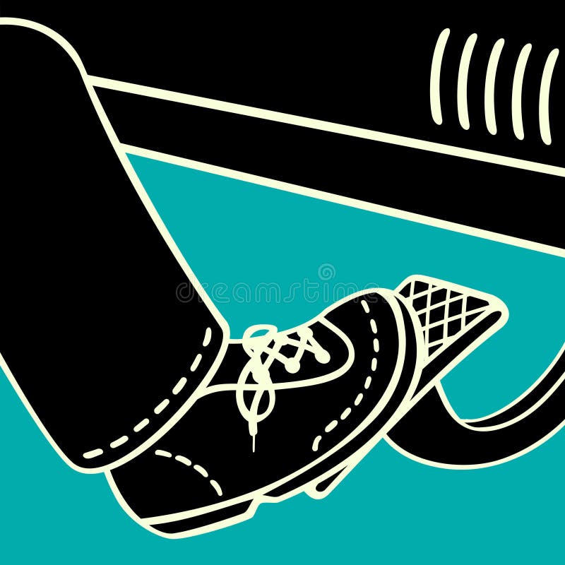 Foot Pushing the Pedal Gas Pedal Brake Pedal Auto Service Concept Icon  Black Color Illustration Stock Vector - Illustration of accelerator,  simple: 132070114