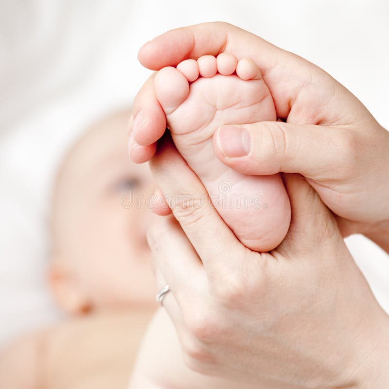 Foot massage stock image. Image of healthcare, care, baby 17510711