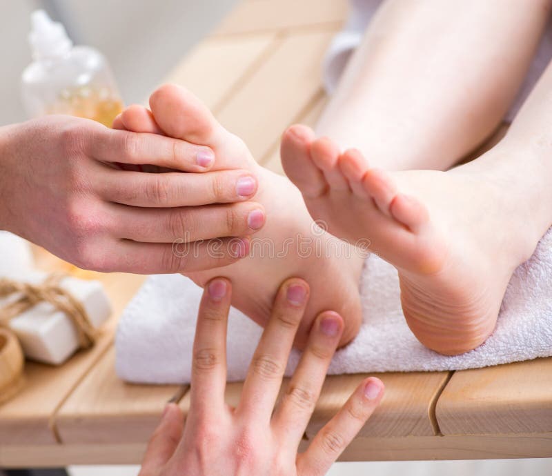 Foot Massage in Medical Spa Stock Photo Image of beauty, beautiful